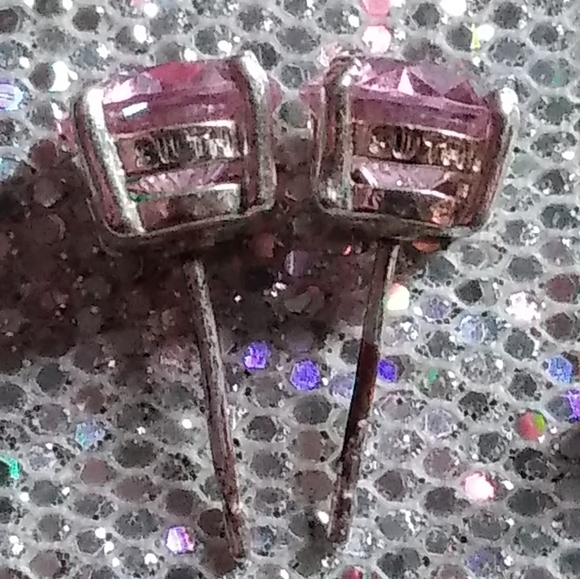 Pink Crystal Earrings - Picture 8 of 8